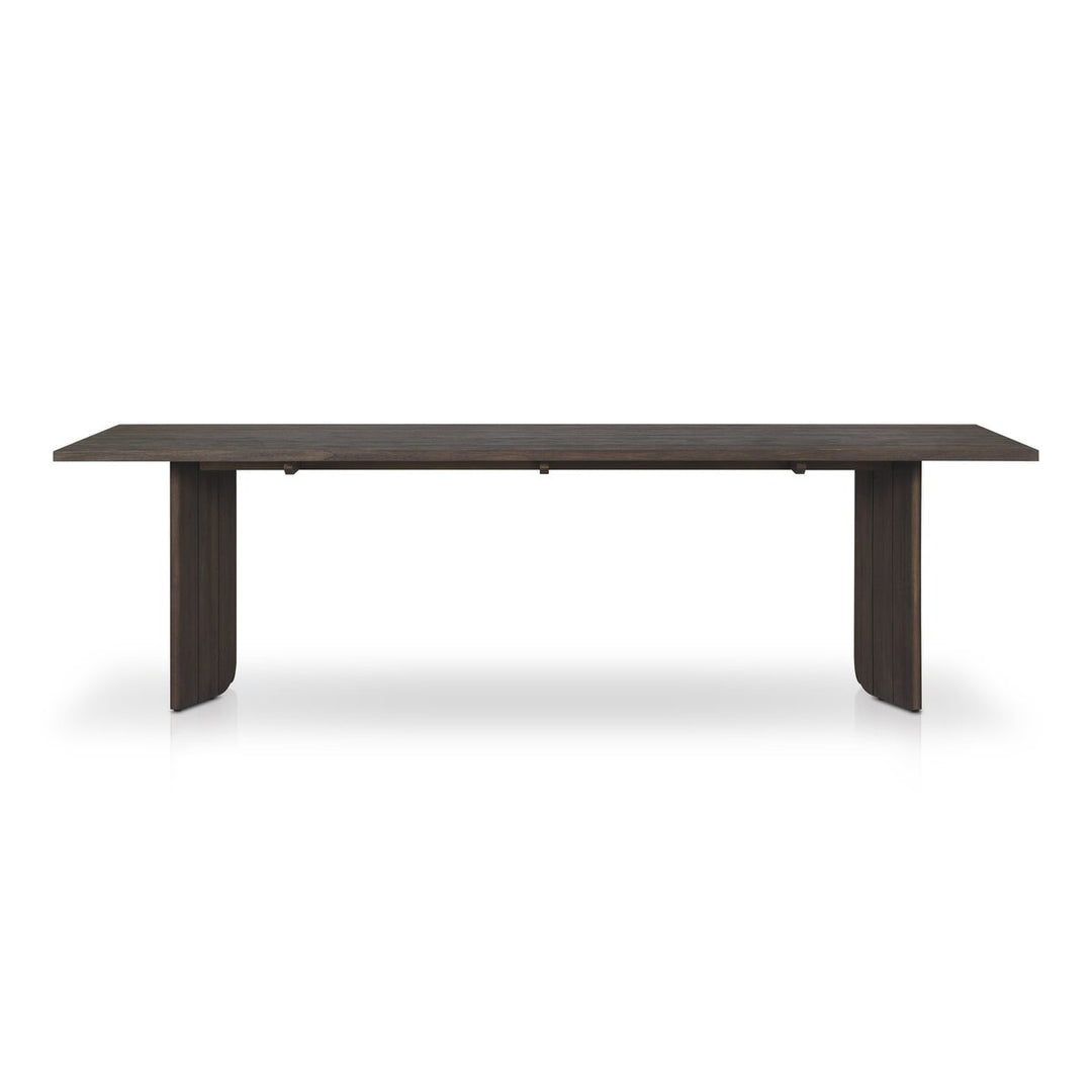 Odette Outdoor Dining Table - Stained Saddle Brown