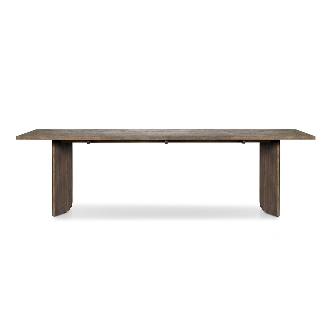 Odette Outdoor Dining Table - Stained Saddle Brown