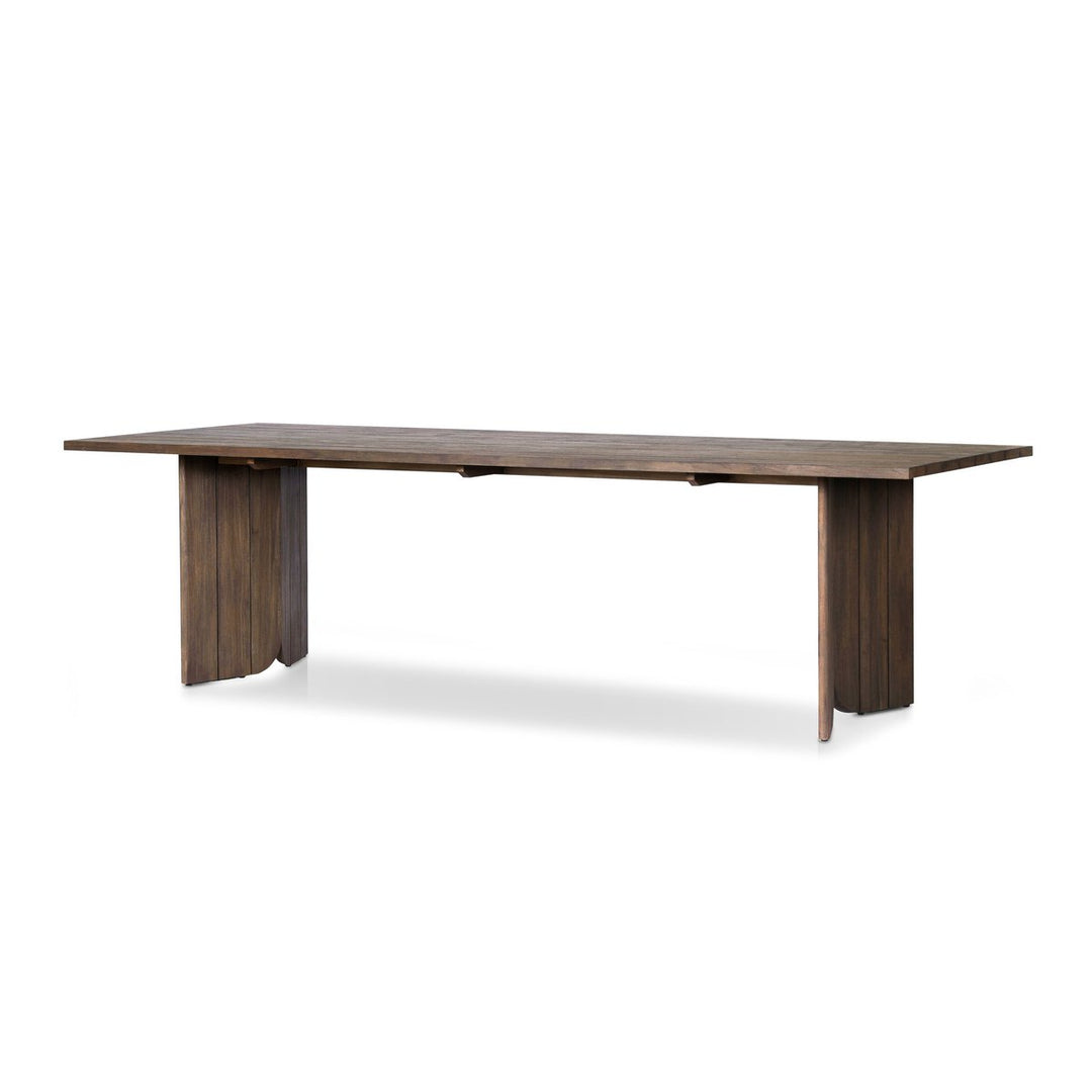 Odette Outdoor Dining Table - Stained Saddle Brown