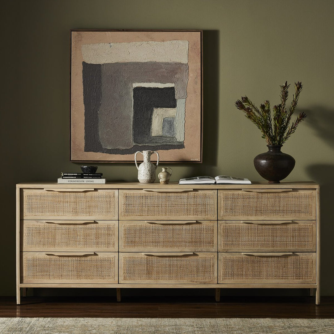 Adelaide 9 Drawer Dresser - Natural Mango