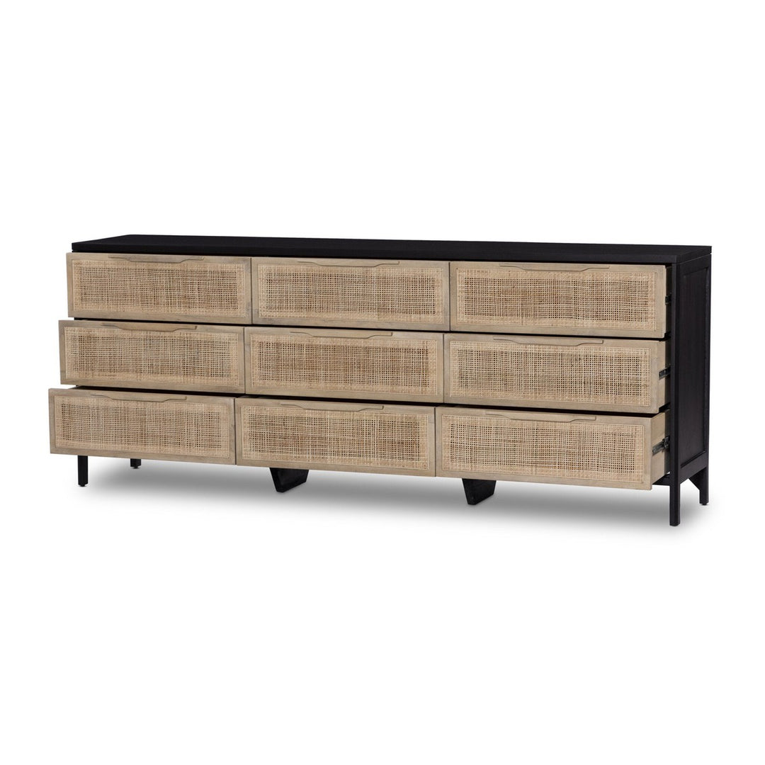 Paisley 9 Drawer Dresser - Natural Cane