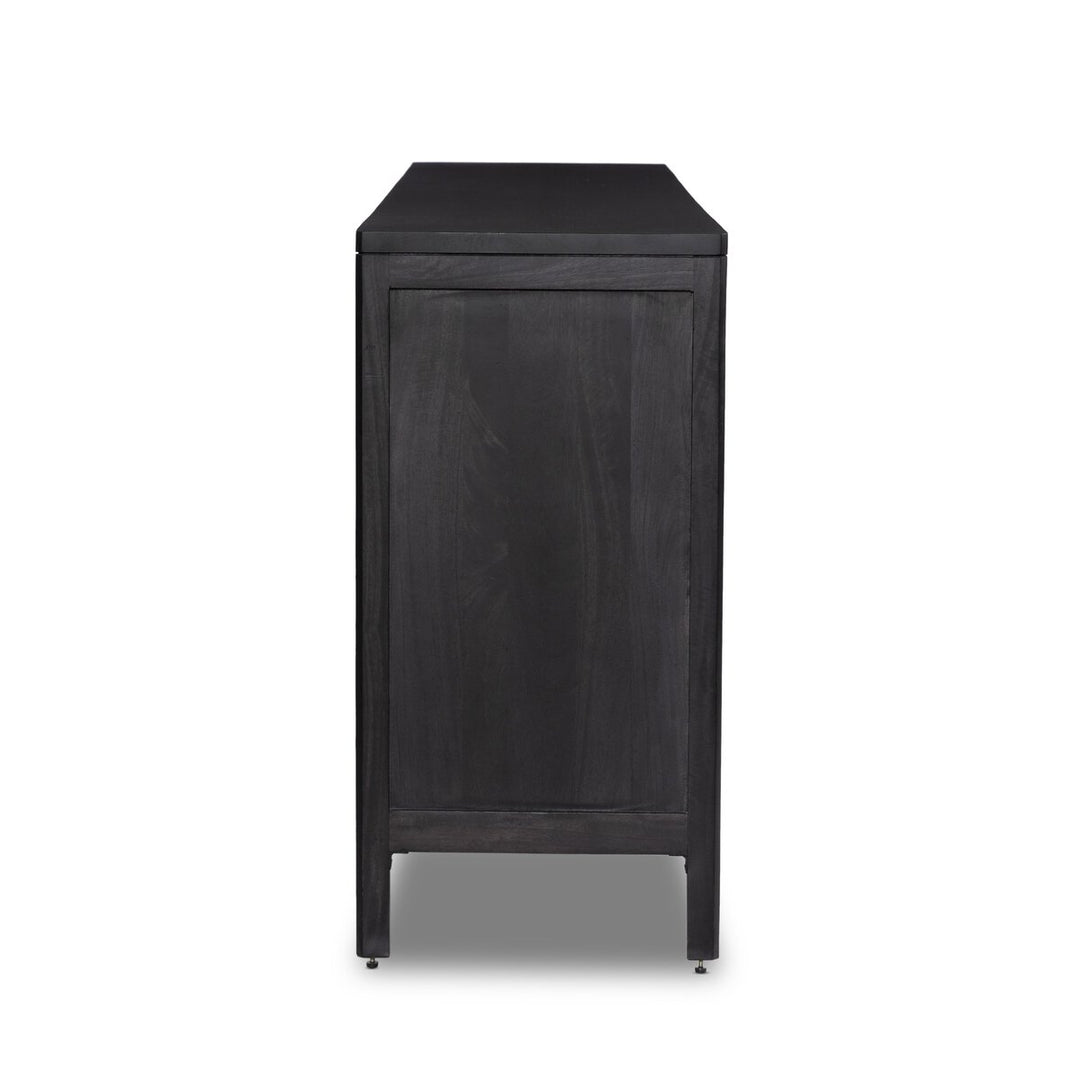 Adelaide 9 Drawer Dresser - Black Wash W/ Black Cane