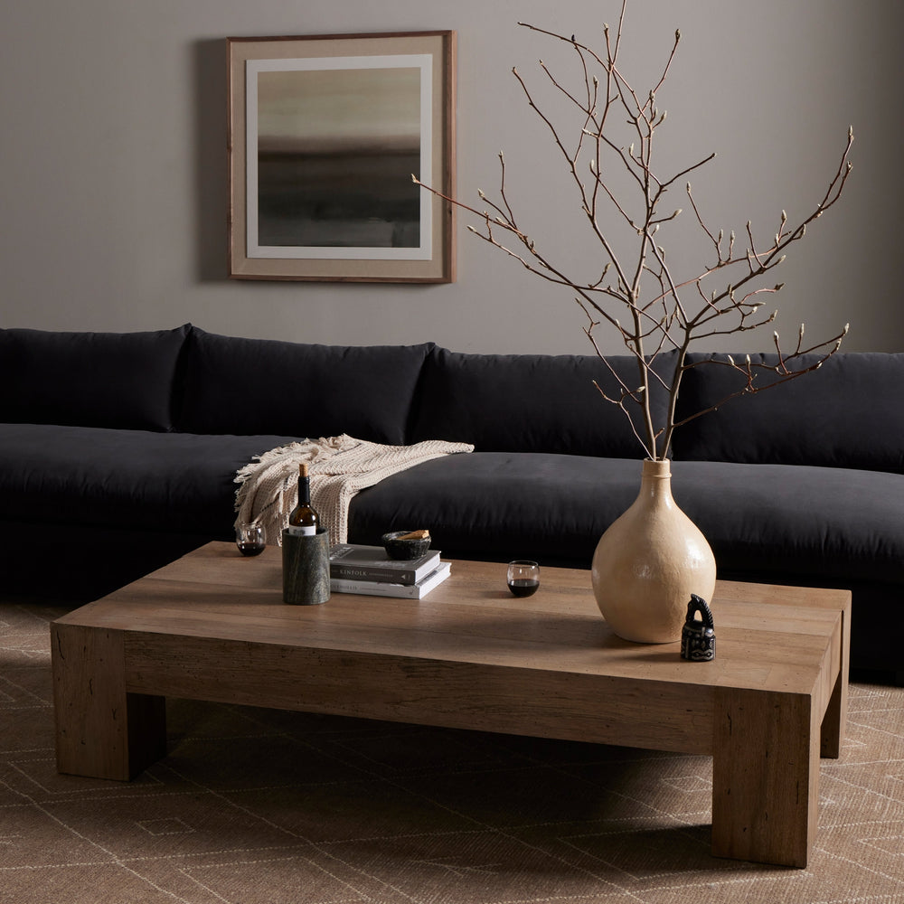 Abaso Rectangular Coffee Table-Four Hands-FH-238571-001-Coffee TablesRustic Wormwood Oak-2-France and Son