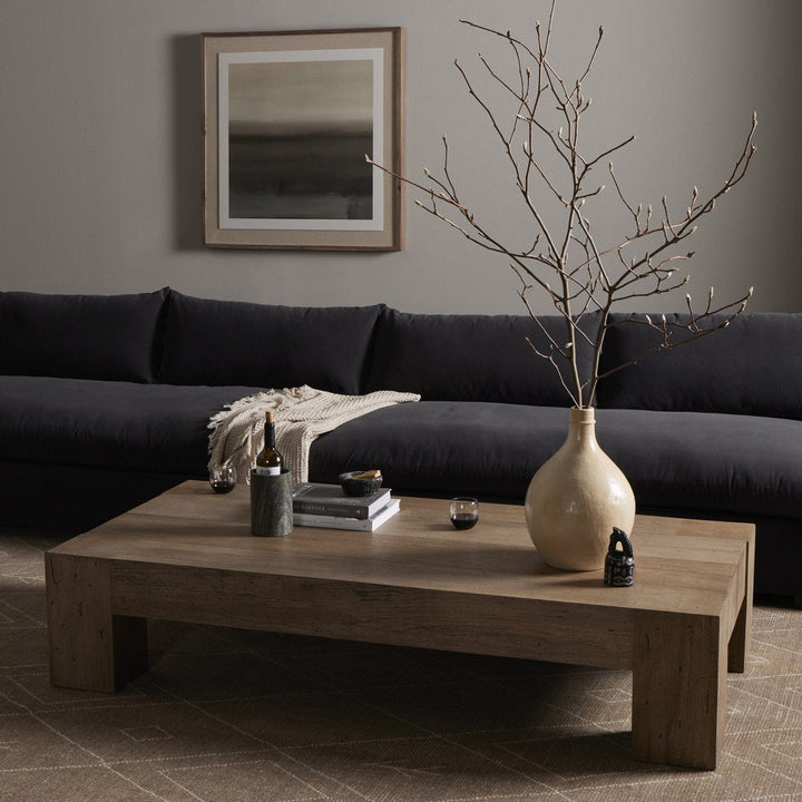 Callan Rectangular Coffee Table - Rustic Wormwood Oak