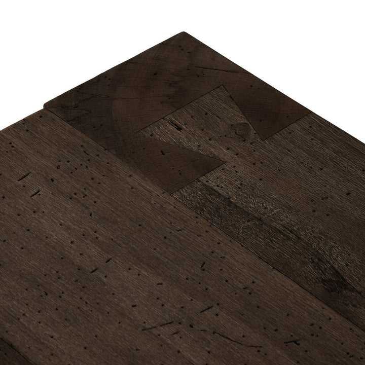 Callan Rectangular Coffee Table - Ebony Rustic Wormwood Oak