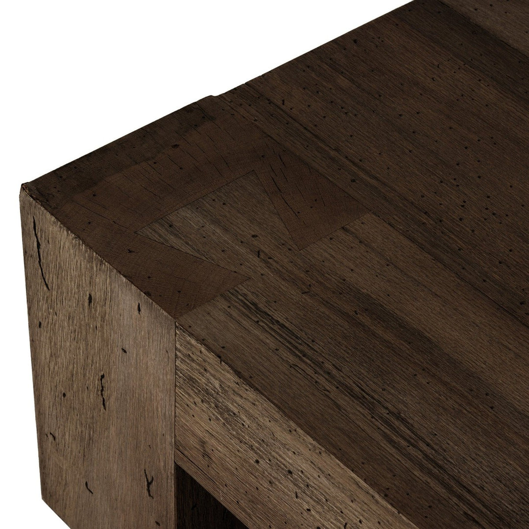 Callan Rectangular Coffee Table - Ebony Rustic Wormwood Oak