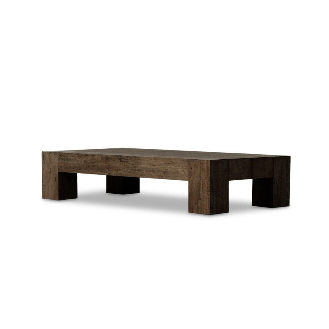 Callan Rectangular Coffee Table - Ebony Rustic Wormwood Oak