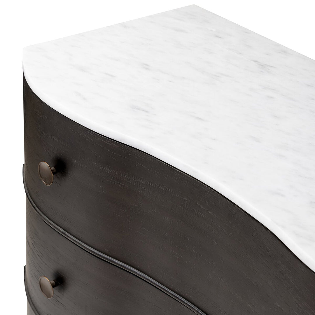 Domingo Marble Chest - Distressed Black