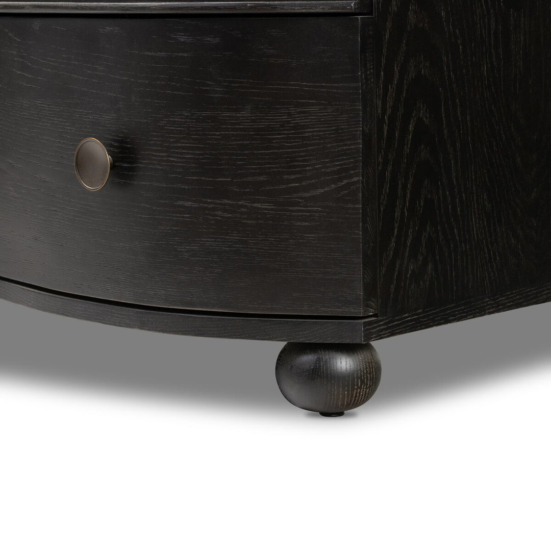 Domingo Marble Chest - Distressed Black