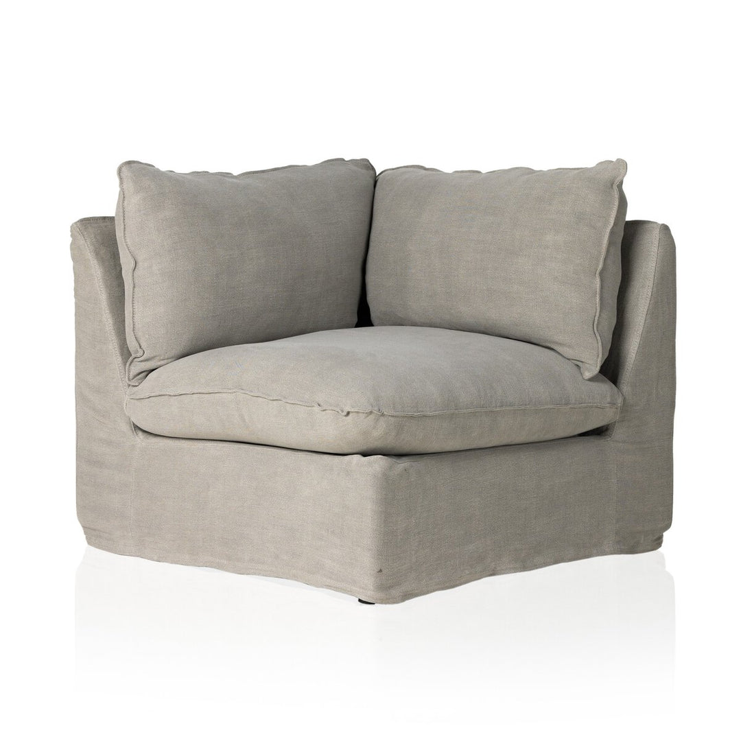 Build Your Own: Weston Slipcover Sectional - Broadway Stone - Corner Piece