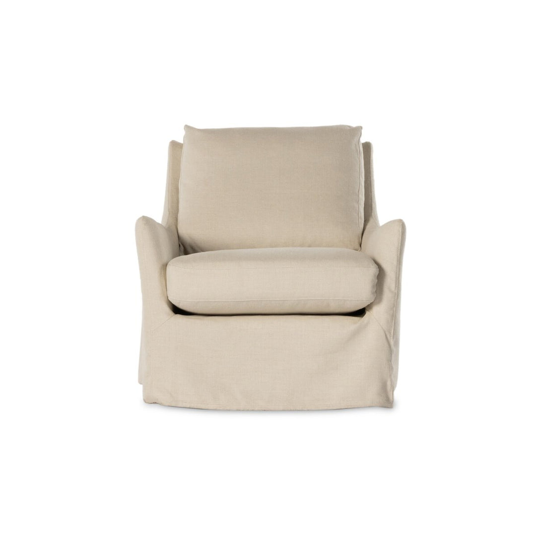 Colette Slipcover Swivel Chair