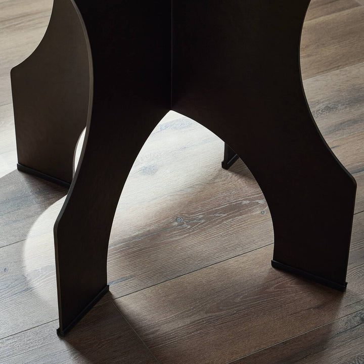 Circle Side Table In Solid Iron