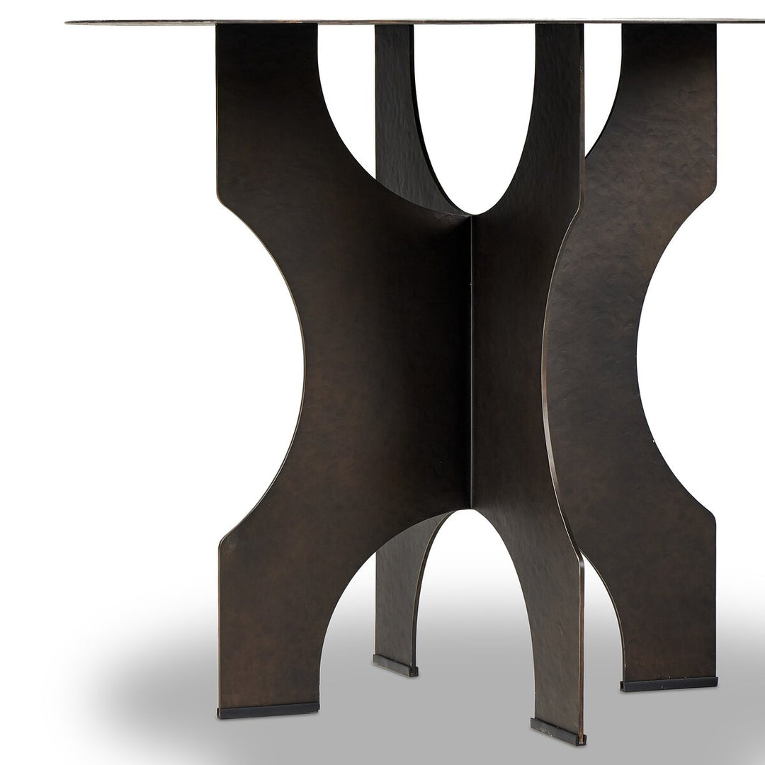 Circle Side Table In Solid Iron