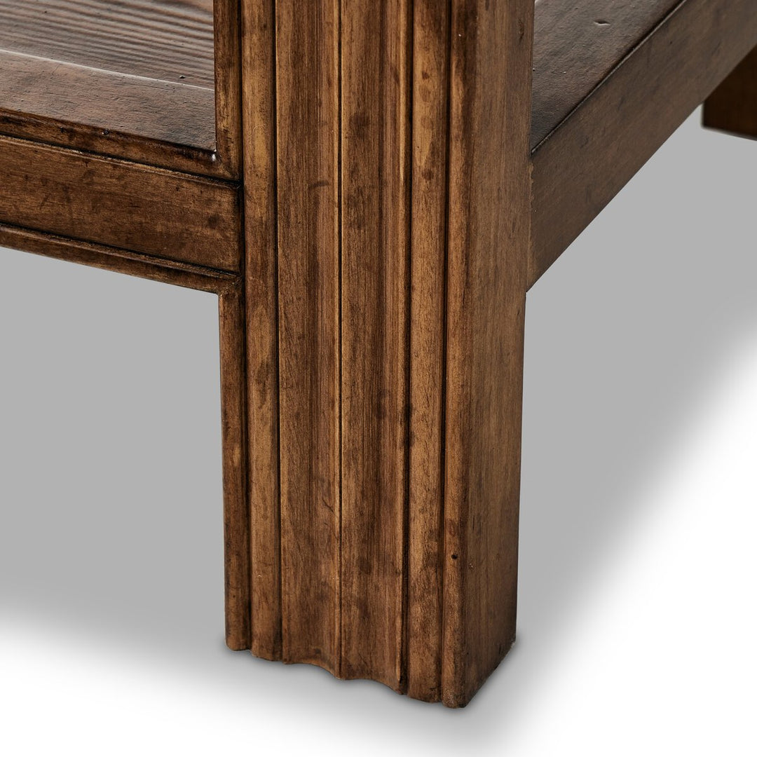 The Lazy Monsieur Larouche Table - Distressed Brown