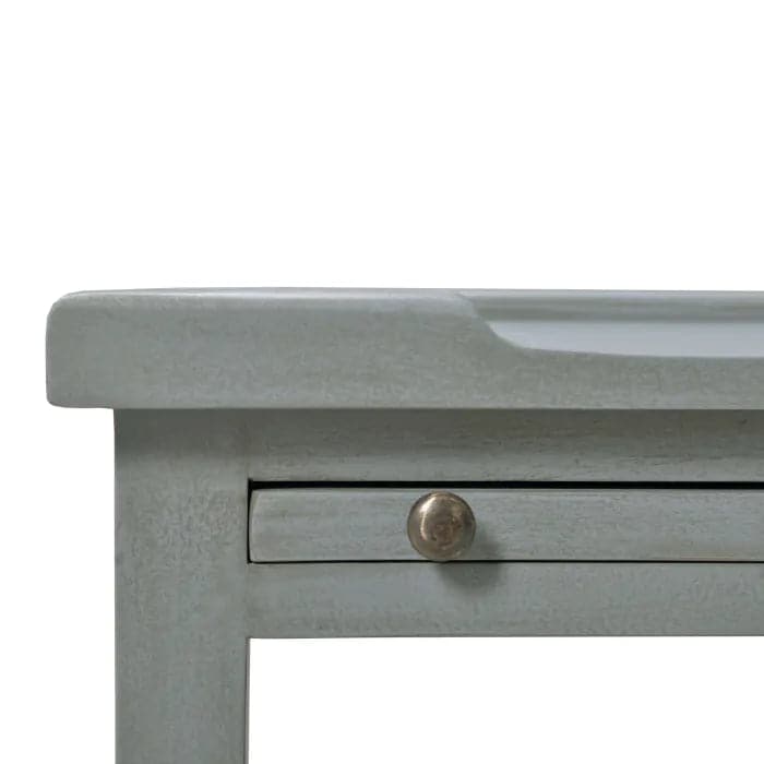 Eton 2 Drawer Side Table w/ Pull Out Shelf-Bramble-BRAM-23873STW-Side TablesStraw Wash-15-France and Son