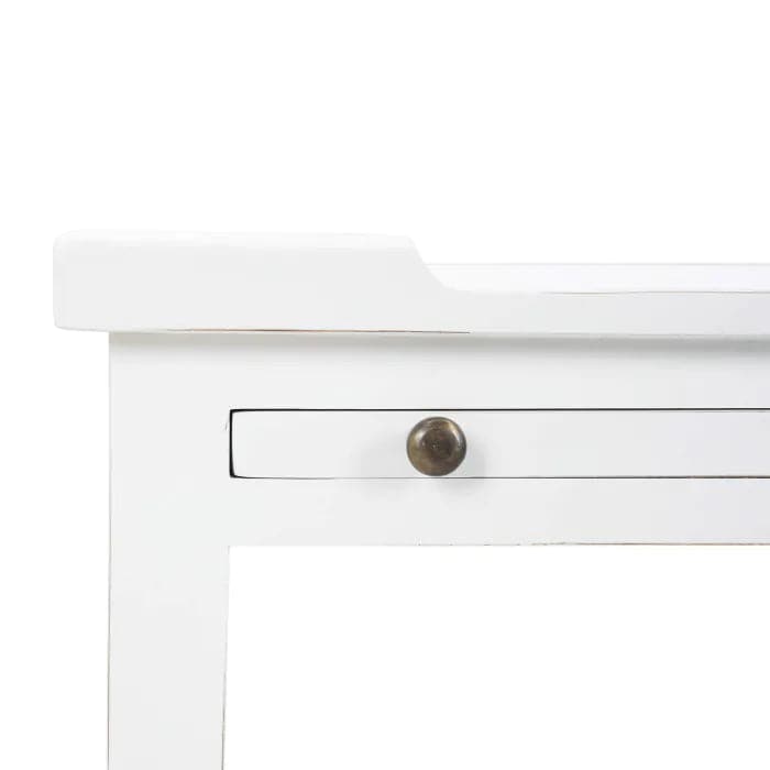 Eton 2 Drawer Side Table w/ Pull Out Shelf-Bramble-BRAM-23873STW-Side TablesStraw Wash-11-France and Son