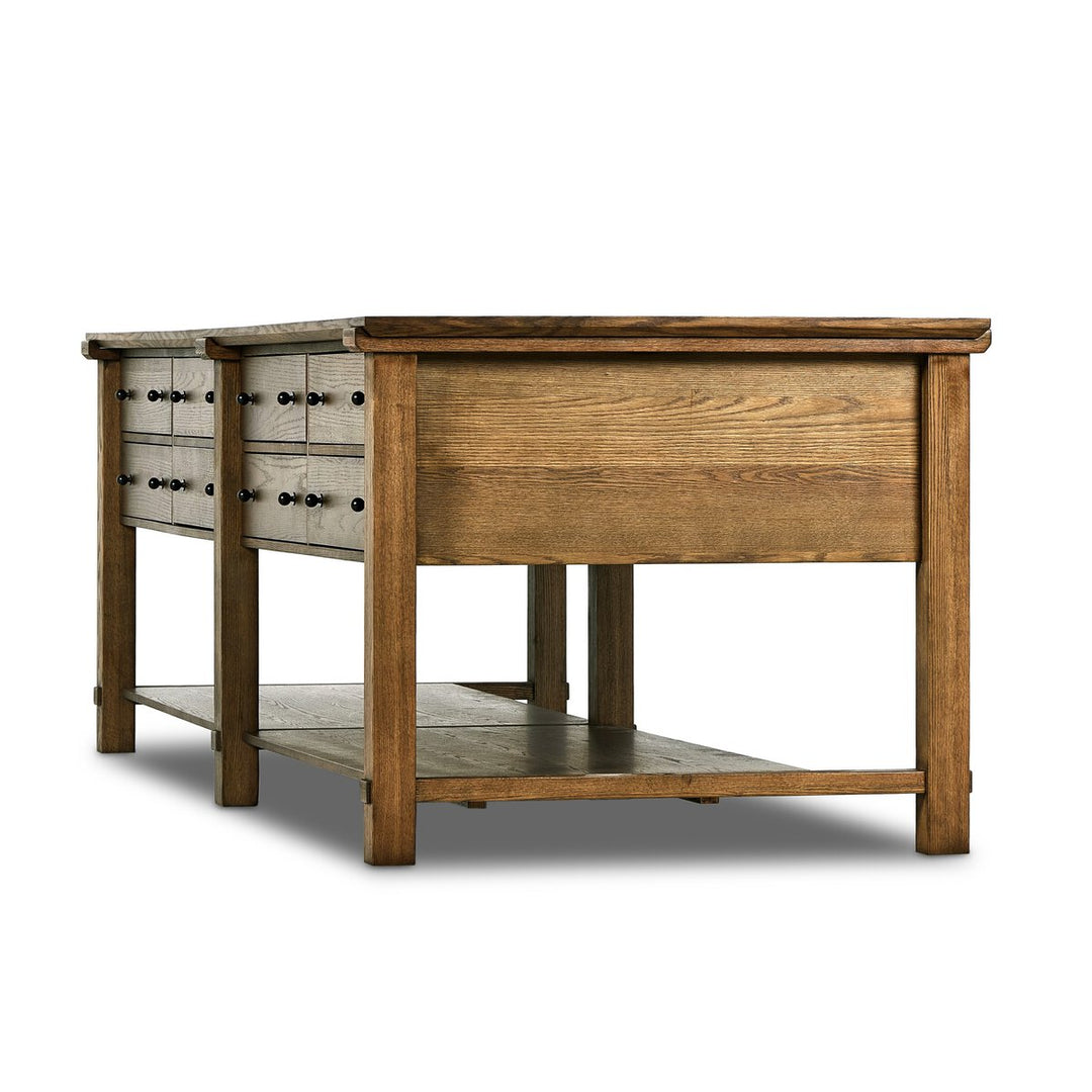 Greendale Kitchen Island - 118" - Tan Oak