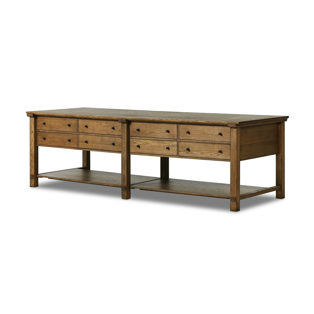 Greendale Kitchen Island - 118" - Tan Oak