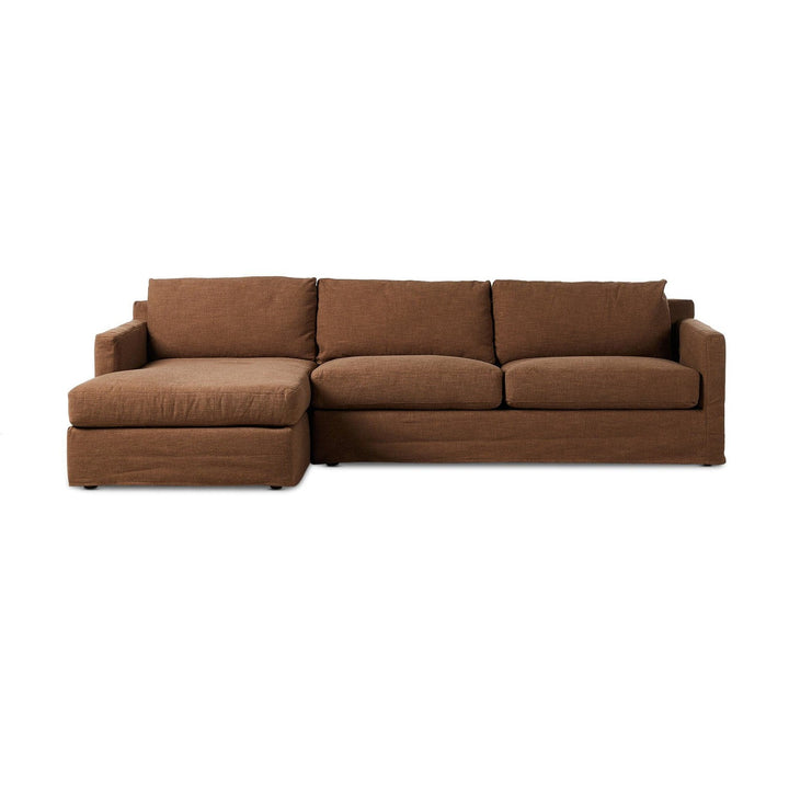 Kingston 2-Piece Slipcover Sectional - Antwerp Cafe - Left Chaise