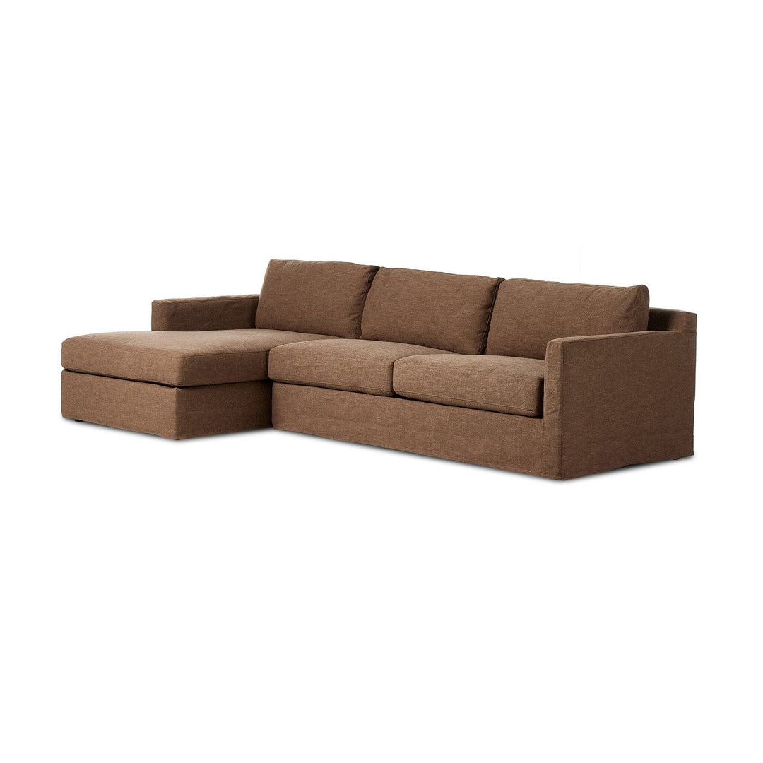 Kingston 2-Piece Slipcover Sectional - Antwerp Cafe - Left Chaise