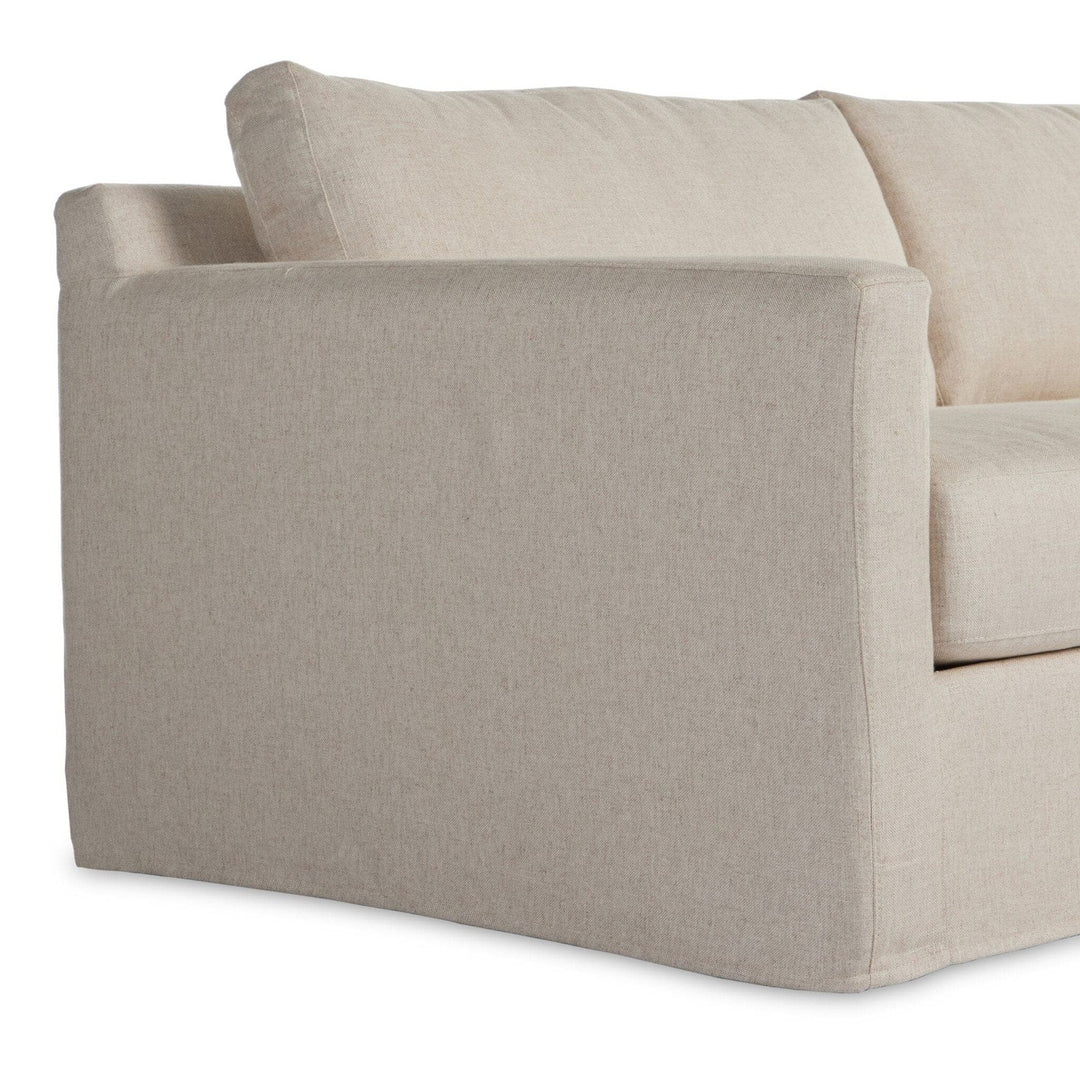 Kingston 2-Piece Slipcover Sectional - Evere Creme - Right Chaise