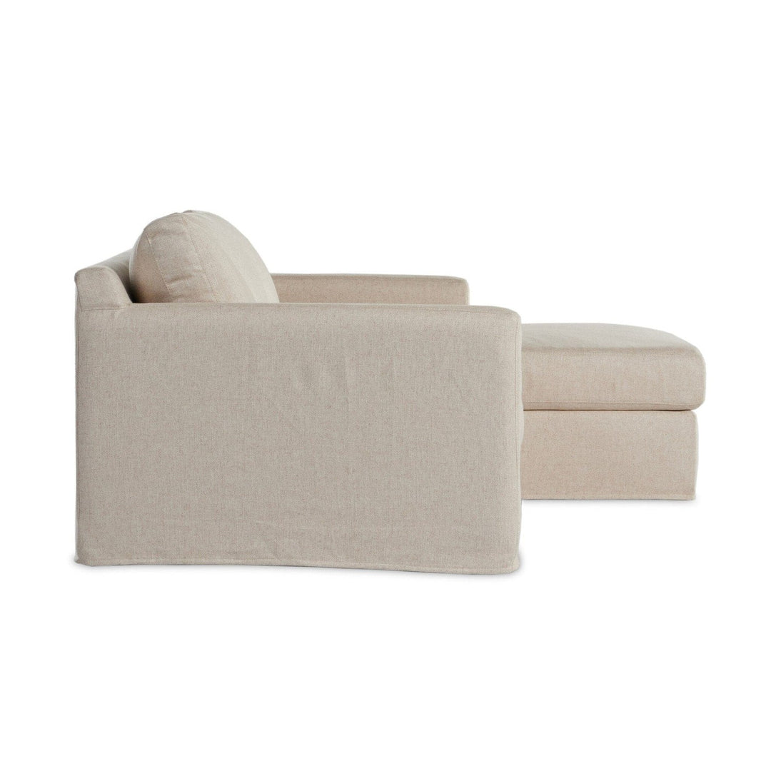 Kingston 2-Piece Slipcover Sectional - Evere Creme - Right Chaise