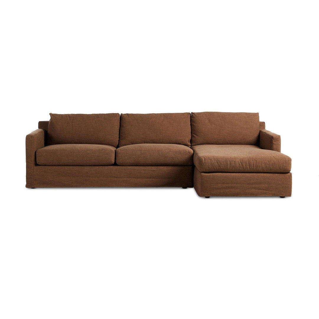 Kingston 2-Piece Slipcover Sectional - Antwerp Cafe - Right Chaise