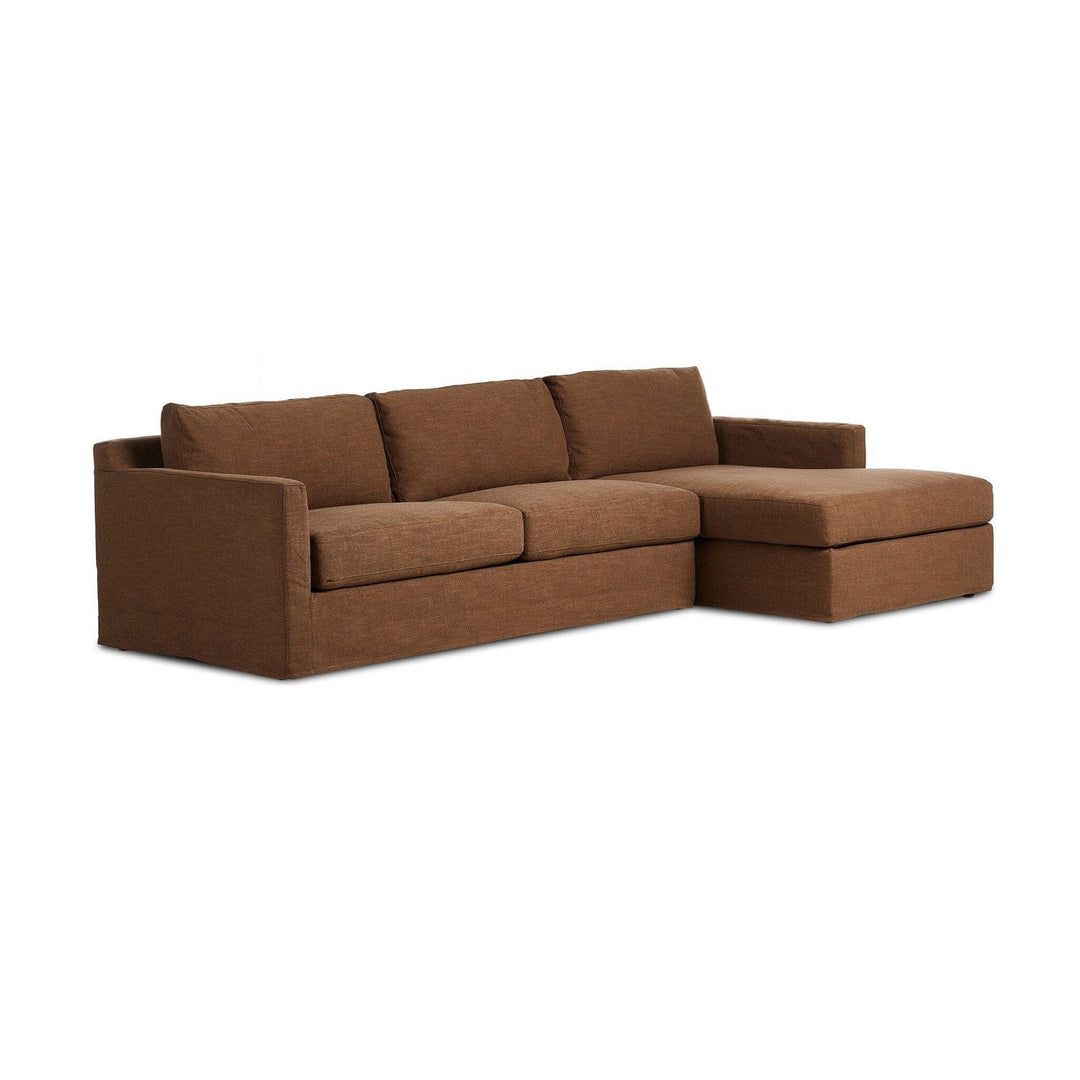 Kingston 2-Piece Slipcover Sectional - Antwerp Cafe - Right Chaise