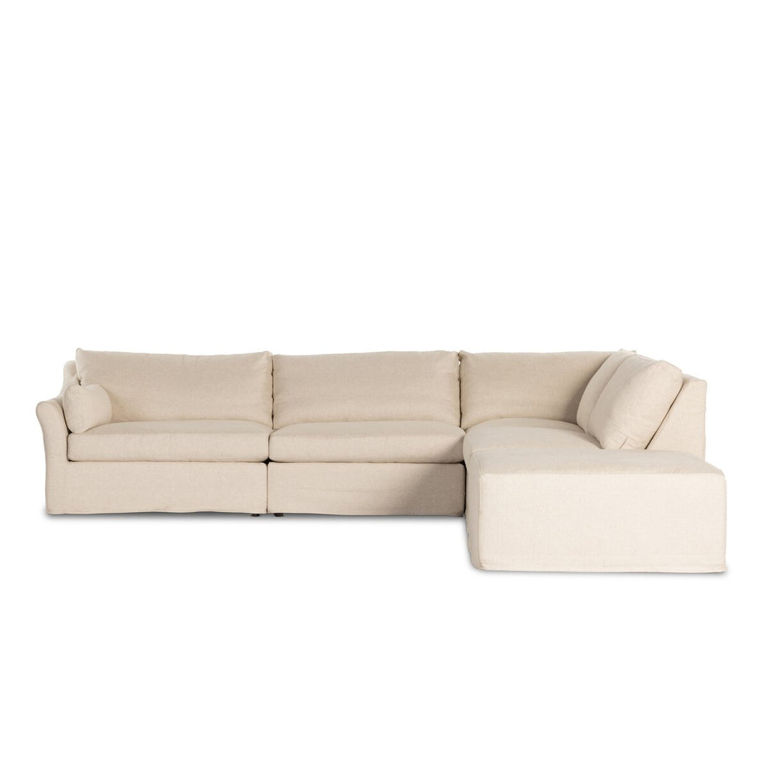 Fairview 4-Piece Slipcover Sectional - Left Arm Facing W/ Ottoman