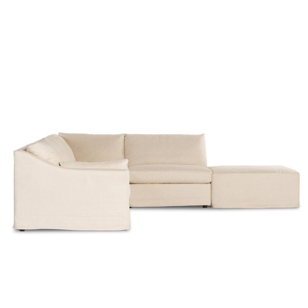 Fairview 4-Piece Slipcover Sectional - Left Arm Facing W/ Ottoman