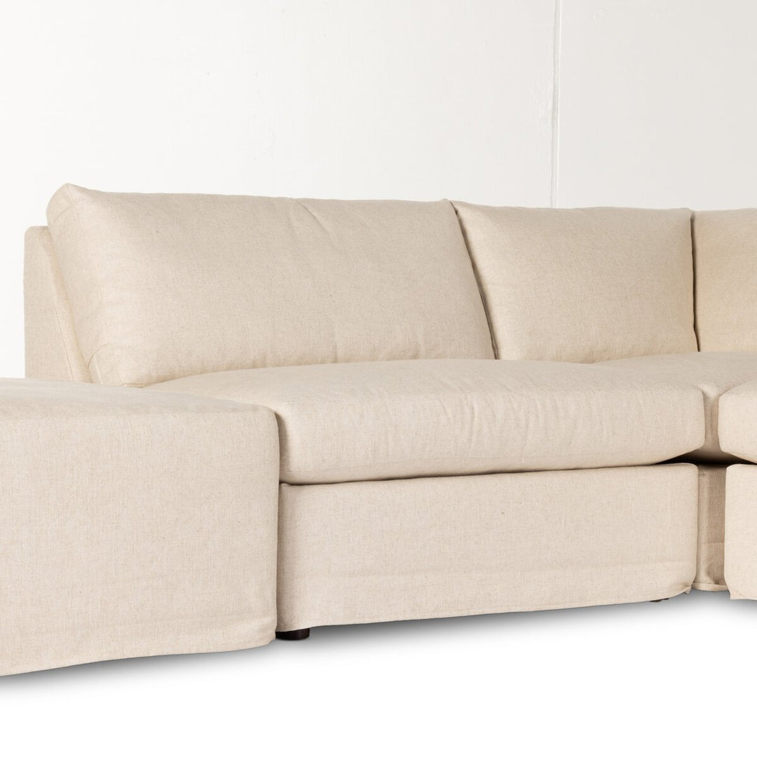 Fairview 4-Piece Slipcover Sectional - Right Arm Facing W/ Ottoman