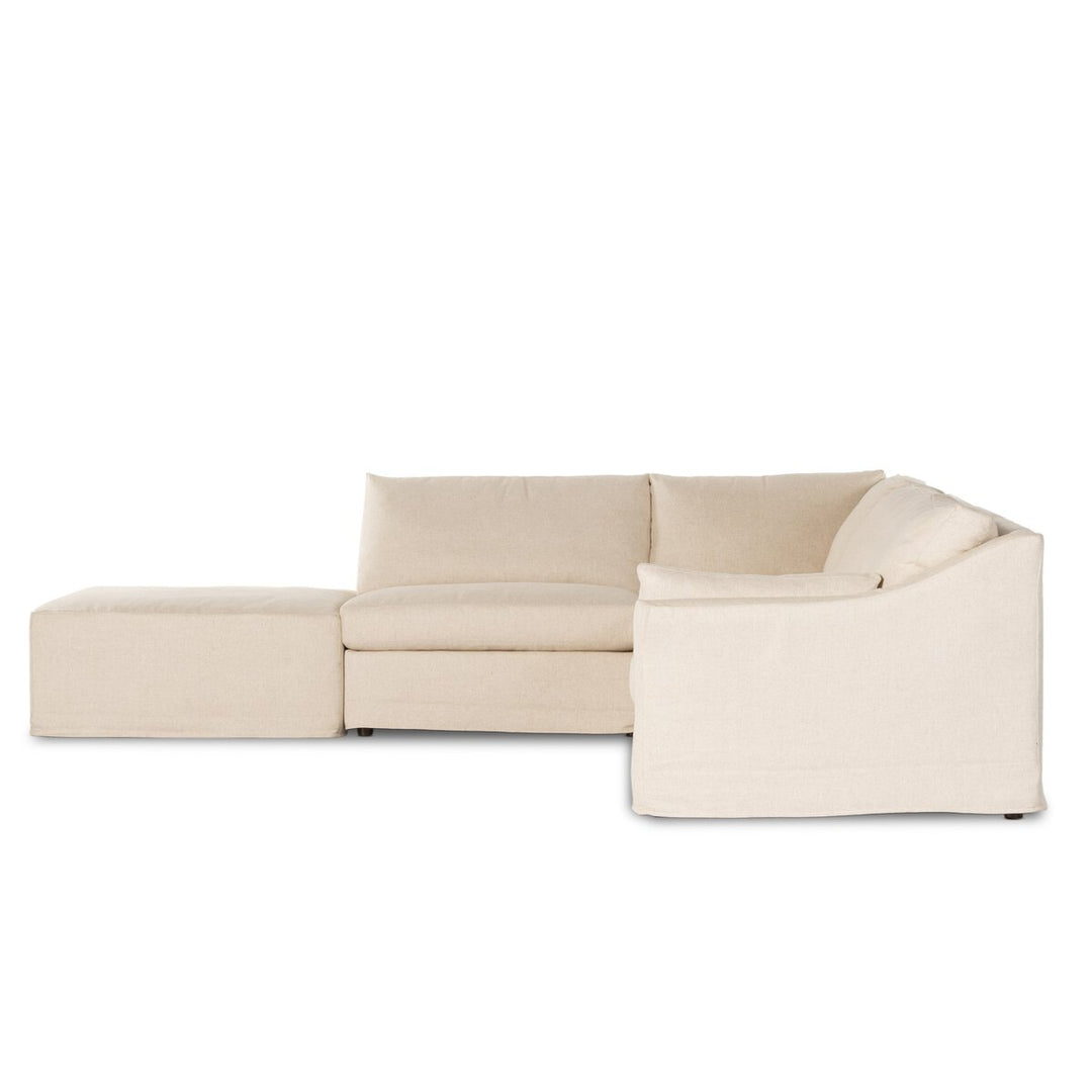 Fairview 4-Piece Slipcover Sectional - Right Arm Facing W/ Ottoman