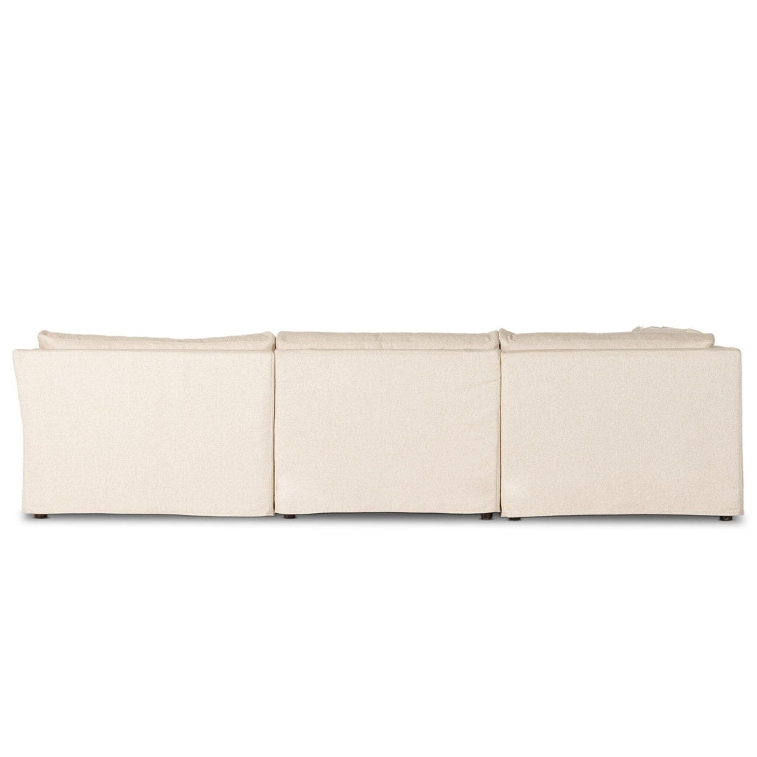 Wesley 5Pc Slipcover Sectional - Evere Creme