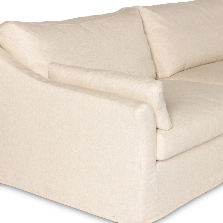 Wesley 5Pc Slipcover Sectional - Evere Creme