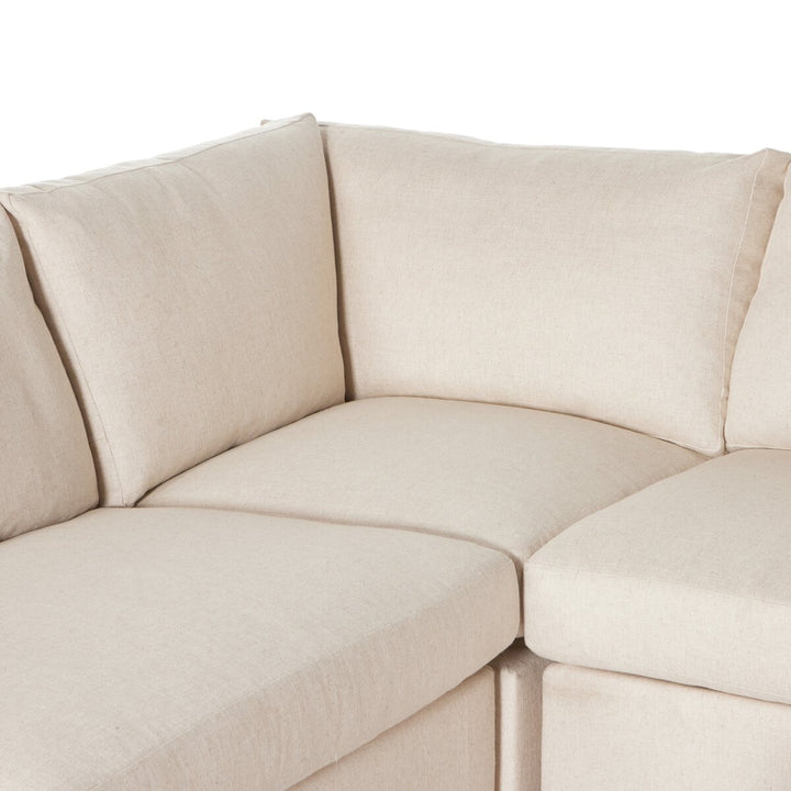 Fairview 8-Piece Slipcover Sofa Sectional - W/ Ottoman