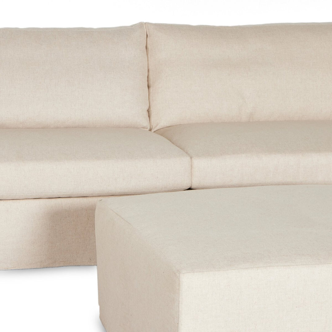 Fairview 8-Piece Slipcover Sofa Sectional - W/ Ottoman