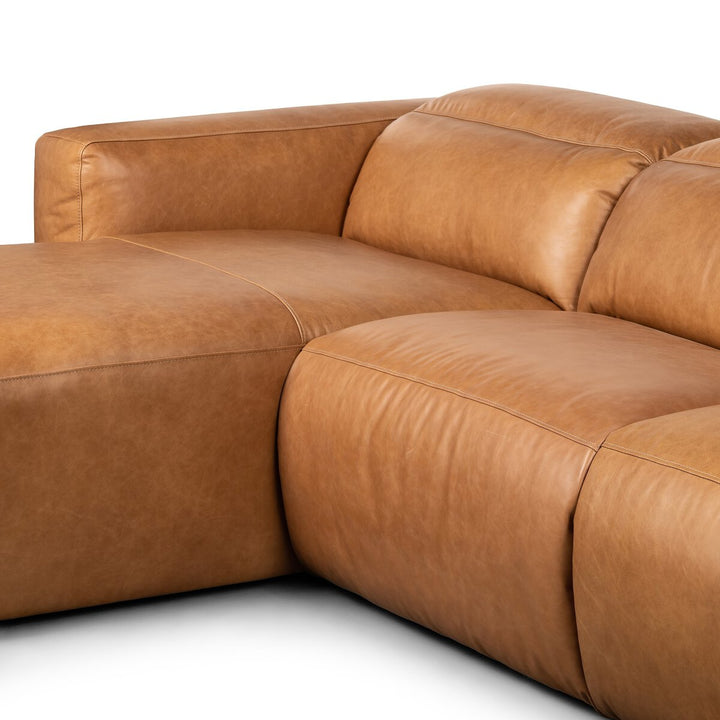 Bradley Power Recliner 3-Piece Sectional W/ Chaise - Sonoma Butterscotch - Left Chaise