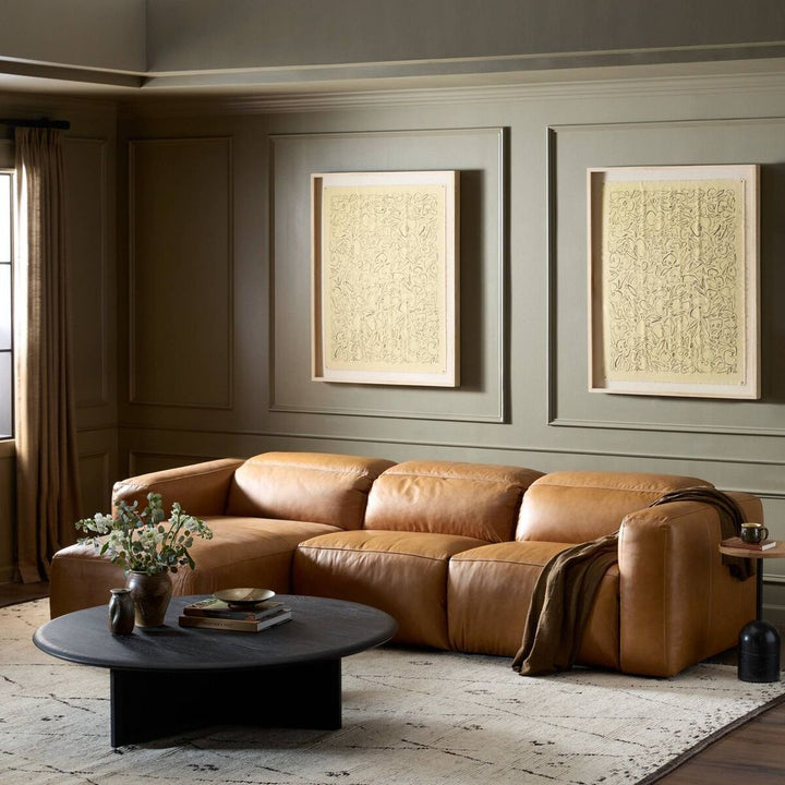 Fauna Power Recliner 3-Piece Sectional W/ Chaise - Sonoma Butterscotch - Left Chaise