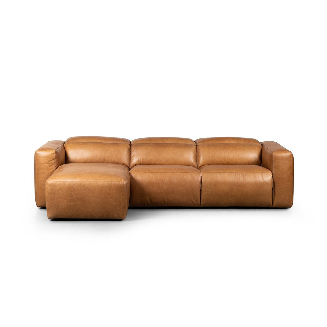 Bradley Power Recliner 3-Piece Sectional W/ Chaise - Sonoma Butterscotch - Left Chaise