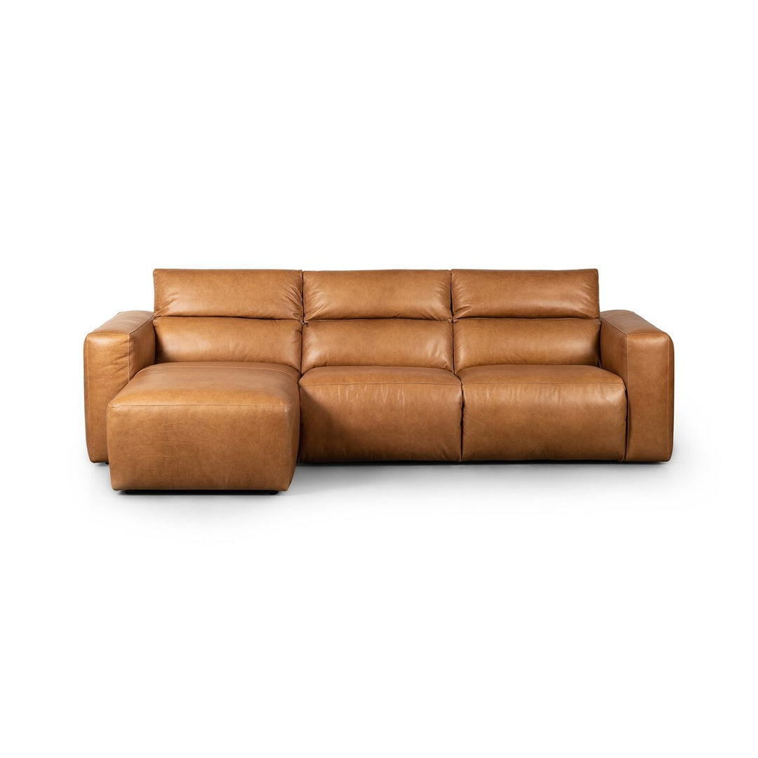 Bradley Power Recliner 3-Piece Sectional W/ Chaise - Sonoma Butterscotch - Left Chaise