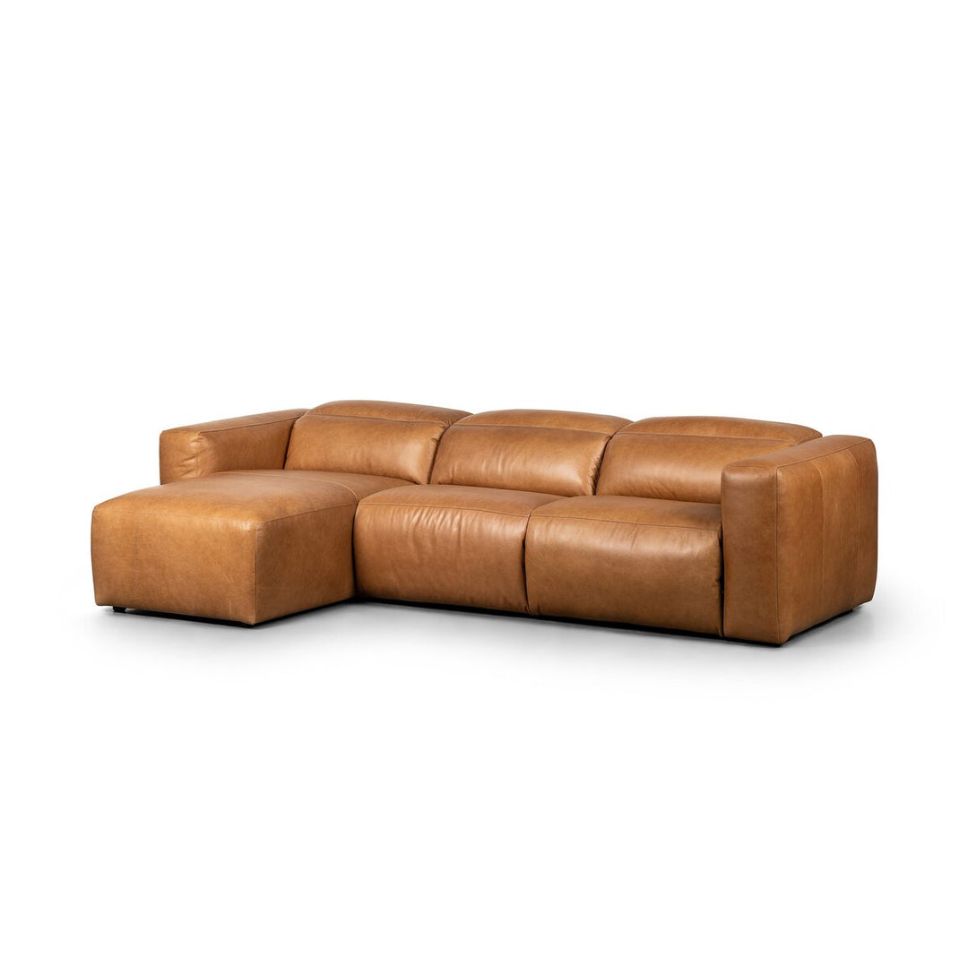 Bradley Power Recliner 3-Piece Sectional W/ Chaise - Sonoma Butterscotch - Left Chaise