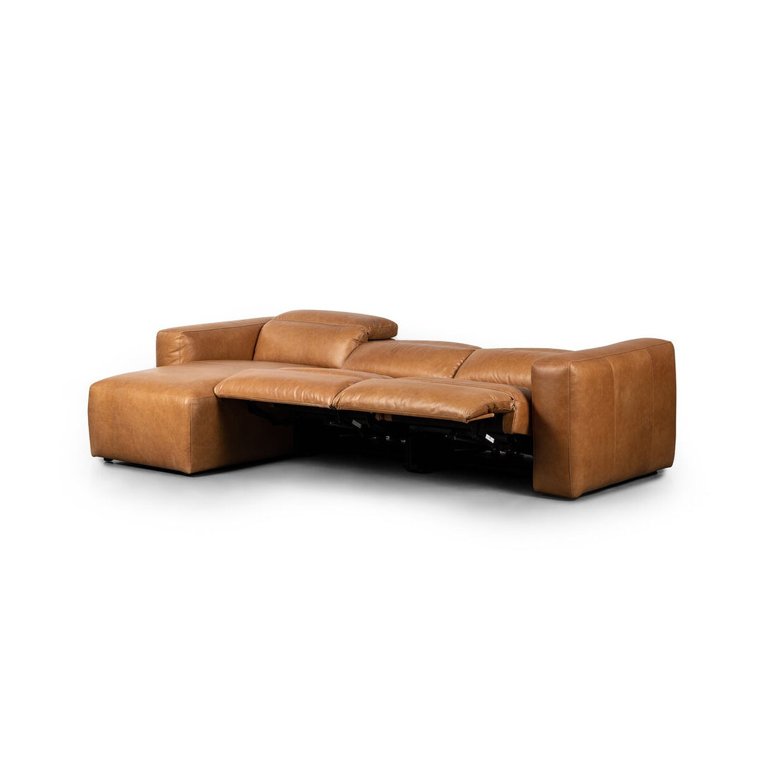 Bradley Power Recliner 3-Piece Sectional W/ Chaise - Sonoma Butterscotch - Left Chaise