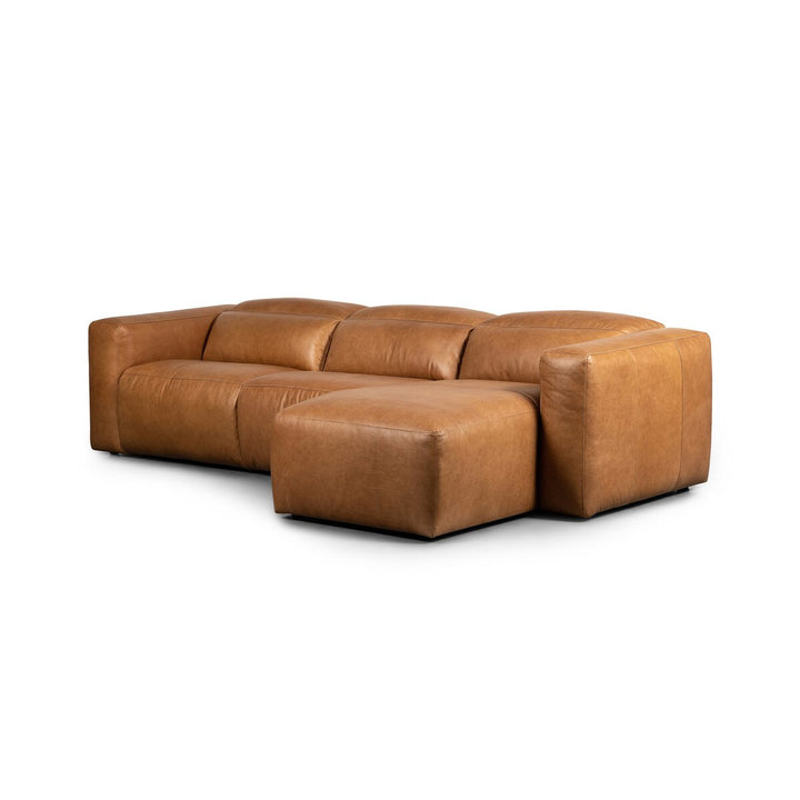 Bradley Power Recliner 3-Piece Sectional W/ Chaise - Sonoma Butterscotch - Right Chaise