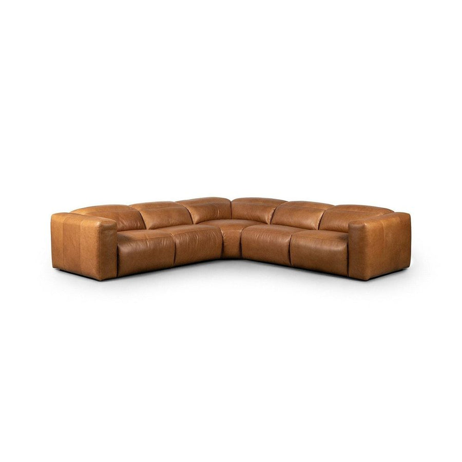 Sectionals: Recliners Fauna Power Recliner 5-Piece Sectional - Sonoma Butterscotch