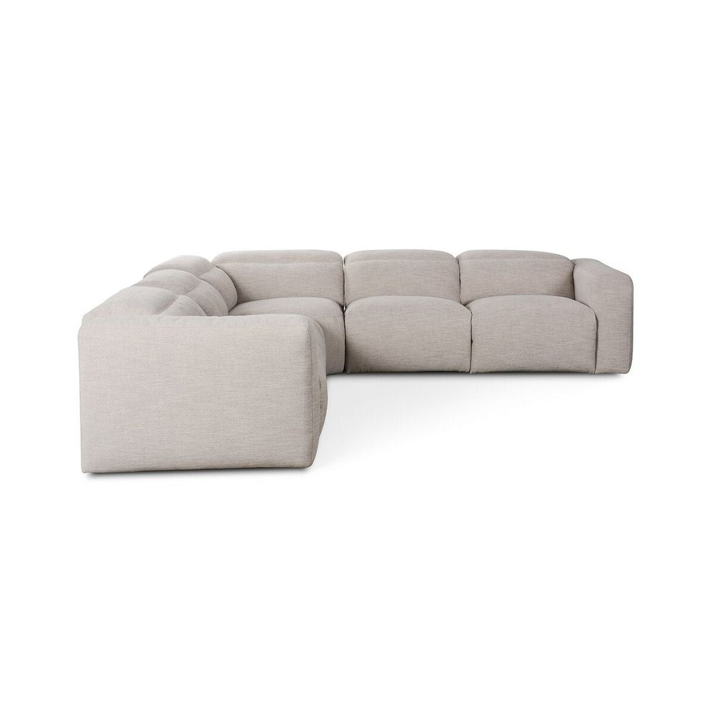 Sectionals: Recliners Fauna Power Recliner 5-Piece Sectional - Laken Stone