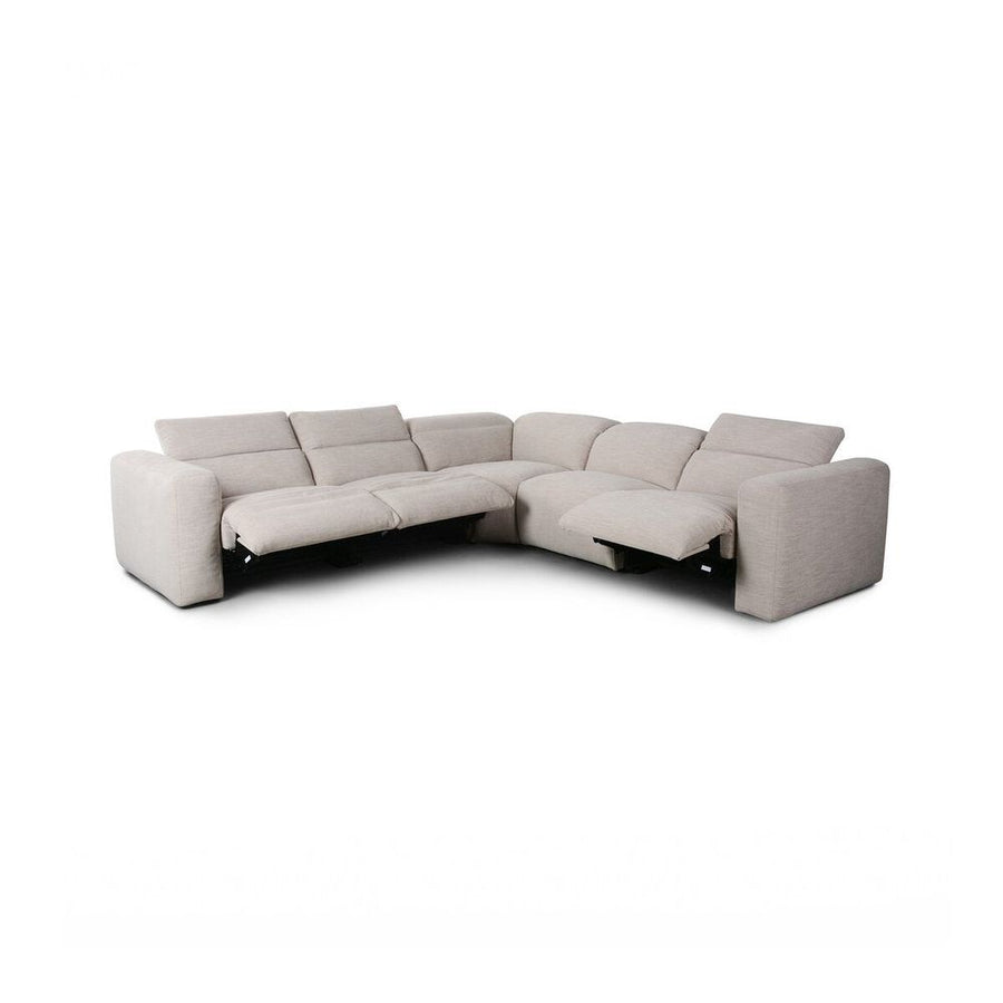 Sectionals: Recliners Fauna Power Recliner 5-Piece Sectional - Laken Stone