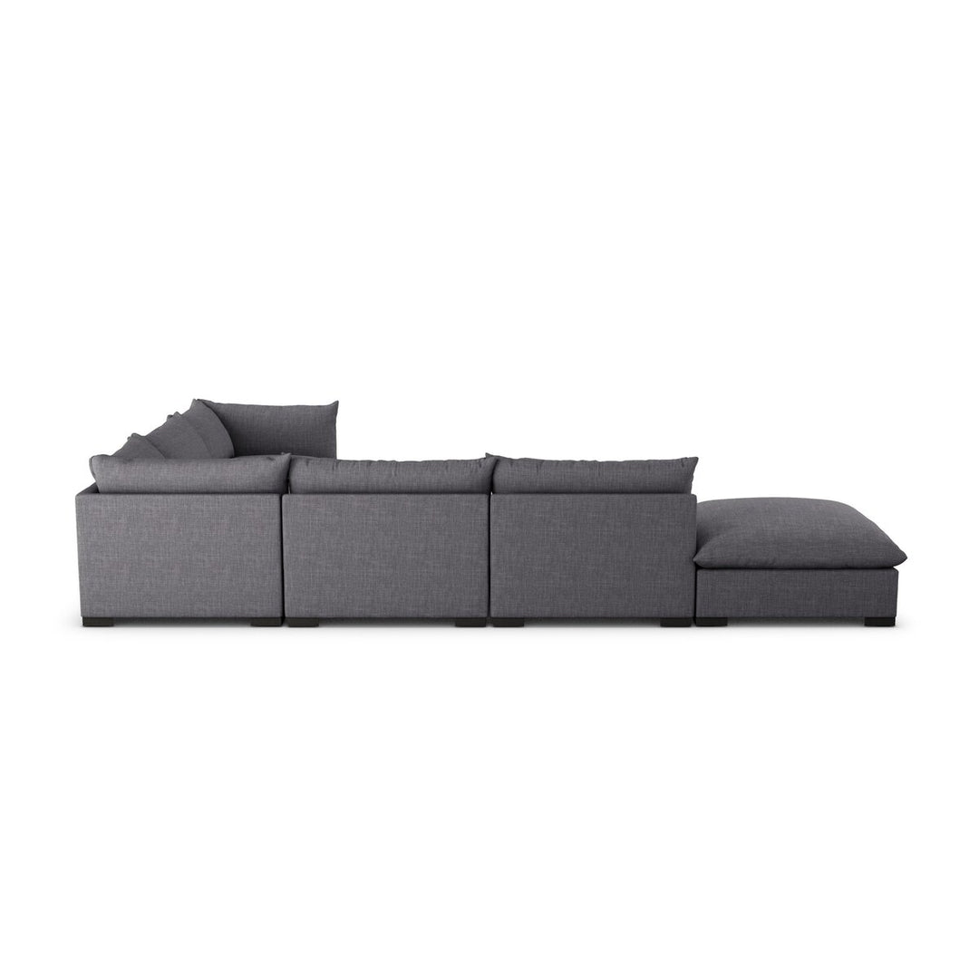 Edgewood 5-Piece Sectional - Raf W/ Ottoman - Bennett Charcoal