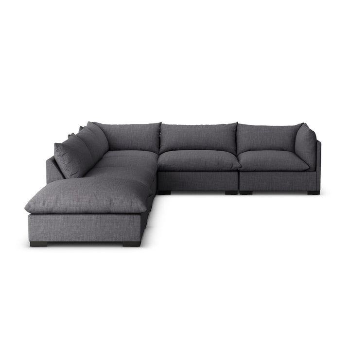 Edgewood 5-Piece Sectional - Raf W/ Ottoman - Bennett Charcoal