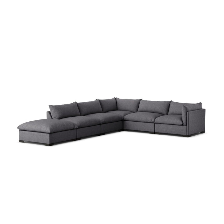 Edgewood 5-Piece Sectional - Raf W/ Ottoman - Bennett Charcoal