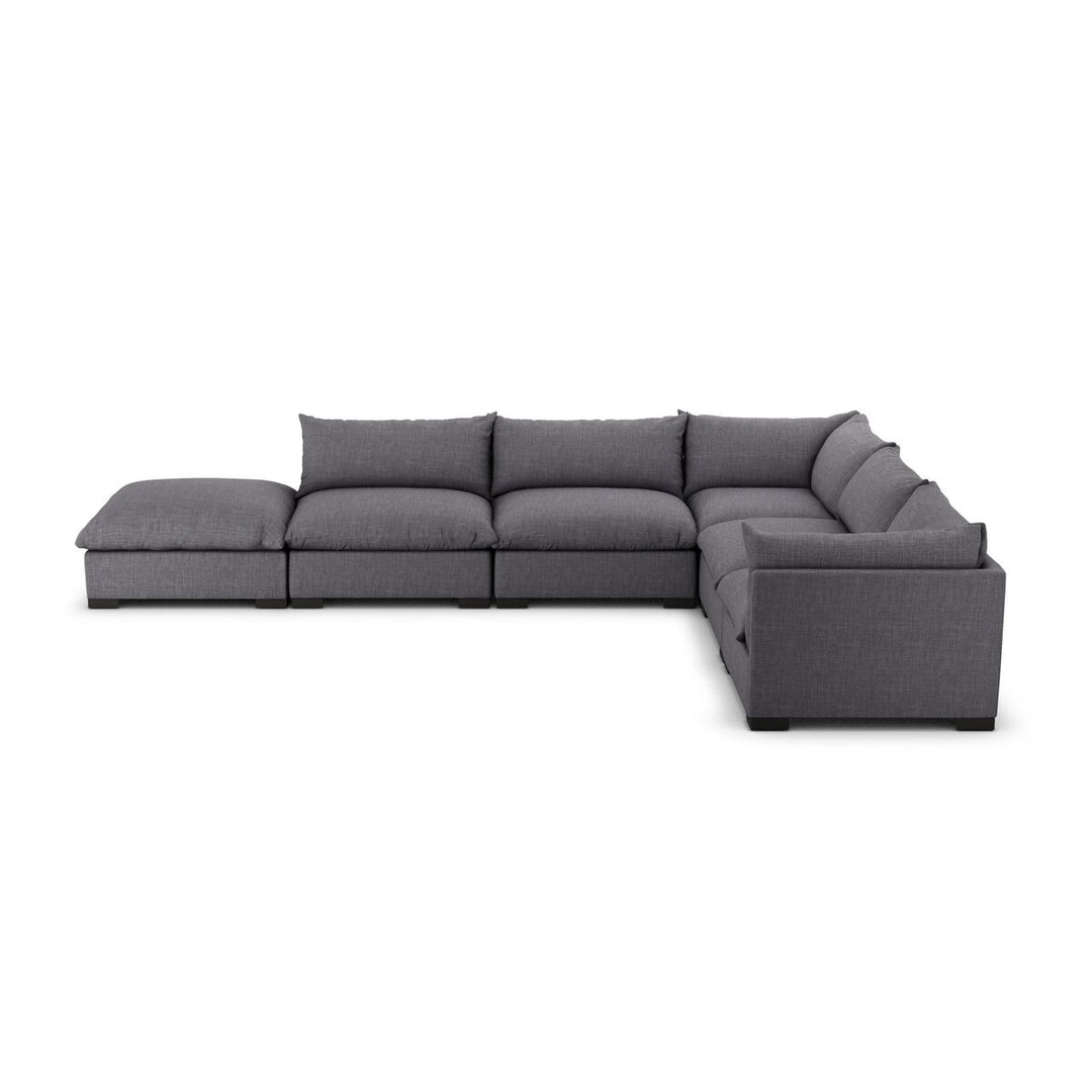 Edgewood 5-Piece Sectional - Raf W/ Ottoman - Bennett Charcoal